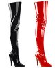 Red Patent Leather Overknees - 5" Heel