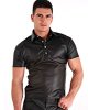 Men's Leatherette Polo Shirt