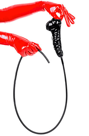 Anatomisches Dauerkondom aus Latex mit langem Schlauch