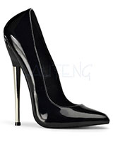 Black Patent Leather Court Shoes - 6¼" Heel