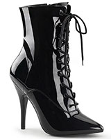 Patent Leather Ankle Boots - 5" Heels