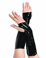 Elbow Length Fingerless Gloss PVC Gloves
