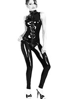 (Bild für) Latex-Catsuit mit RV - optional mit Brust-RVs und 3-Wege-RV