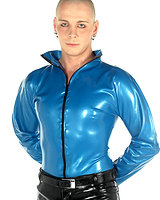 Latex Shirt with Front Zipper