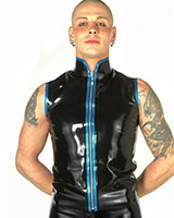 Glued Latex Waistcoat with Zipper