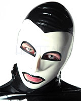 Mephisto-Maske aus Latex mit Augen- und Mundöffnungen