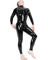 Glued Latex Catsuit with Inflatable Boobs