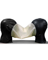 Anatomical Latex Twin Breath Control Hoods with Zippers