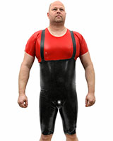 (Bild für) Anatomische Latex-Träger-Bermuda mit Cockring und Analoptionen