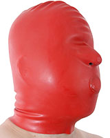 (Bild für) Haube aus Latex mit Butterflyknebel - zum Schließen ins Bild klicken