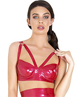 (Bild für) Starbust BH aus geklebtem metallic-rotem Latex