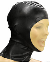 Glued Latex Hood with Transparent Face And Zipper