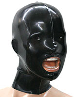 (Bild für) Haube aus geklebtem Latex mit Augenlöchern und Reißverschluß