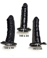 Anatomical Latex Dildo for Lockable Heavy Rubber Harnesses