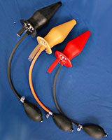 Inflatable Latex Enema Plug for Lockable Rubber Harnesses