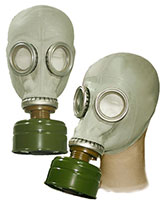 (Bild für) NVA Gasmaske ohne Filter - zum Schließen ins Bild klicken