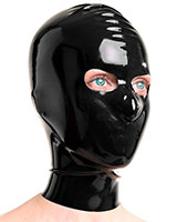 Latex Hood with Eyes Openings - also with Zipper