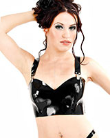 Latex Bustier with Detachable Straps - 0.6 mm - up to 3XL