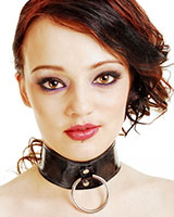 (Bild für) Halsband aus Latex mit O-Ring - 0,6 mm