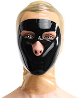 Latex Hood with Contrast Colour Face - also with Zipper