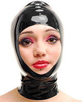 Latex Hood with Open Face - also Available with Back zipper