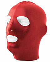 Datexhaube mit Mundöffnung und Augenöffnungen - rot