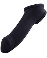 ERIK Anatomical Latex Penis Sheath with Ball Ring - Black