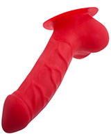 Latex Penis Sheath CARLOS with Base Plate - 15 cm - Red