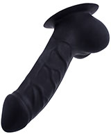 Latex-Penishülle CARLOS mit Basisplatte - 15 cm - schwarz