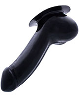 Latex Penis Sheath ADAM with Base Plate - Black