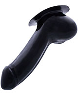 (Bild für) Latex-Penishülle ADAM mit Basisplatte - schwarz