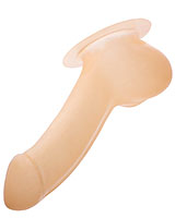 (Bild für) Latex-Penishülle ADAM mit Basisplatte - semitransparent