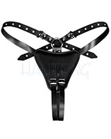 Leather Lined Ladies String with Open Crotch
