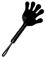 Black Leather Hand Paddle with Wooden Handle