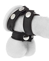 Leather Penis Straps with Ball Stretcher