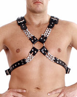 Chest Leather and Chain Harness