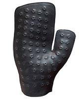 Spanking-Handschuh aus Leder mit spitzen Dornen
