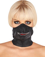 (Bild für) Leder-Mundmaske mit Reißverschluß - zum Schließen ins Bild klicken