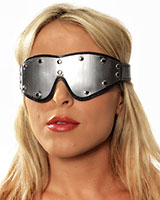 Leather Blindfold with Metall