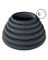 (Bild für) Cockring-Set aus schwarzem Silikon - 6 Ringe