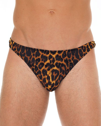 (Bild für) Herren-String mit Leopardenmuster