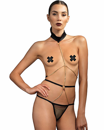 (Bild für) Body mit Ketten und Mesh-String