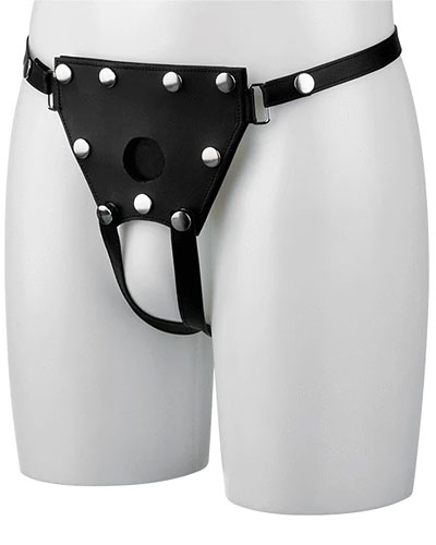 (Bild für) ElectraStim Leder-Harness für Elektro-Dildos