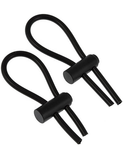 (Bild für) COCK LOOPS 4 mm - 2 verstellbare Cockringe aus Gummi für EStim