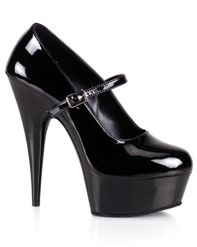 (Bild für) Plateau Mary Jane Lack-Pumps mit 15 cm Absatz - bis Größe 45