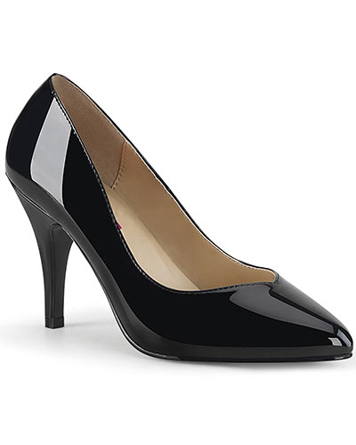 (Bild für) Lack-Pumps mit V-Auschnitt und 10 cm Absatz - bis Größe 48