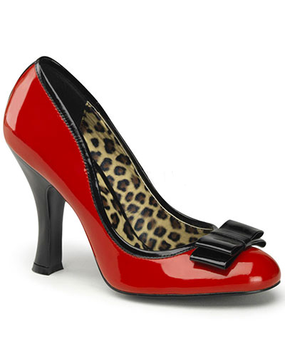 (Bild für) Rote Lackpumps mit Schleife und 10 cm Absatz