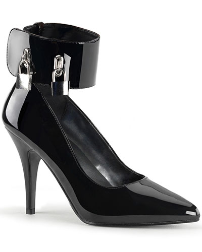 (Bild für) Lackpumps mit abschließbarer Fesselmanschette und 10cm Absatz