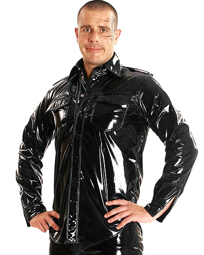 (Bild für) Hemd aus Stretchlack mit langen Ärmeln
