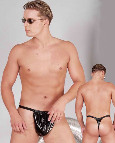 (Bild für) Herren-String aus Stretchlack